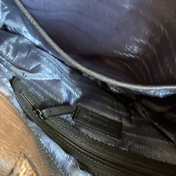 Simply Vera Wang Beige, Brown Snakeskin Shoulder Hobo Bag - Picture 5 of 9